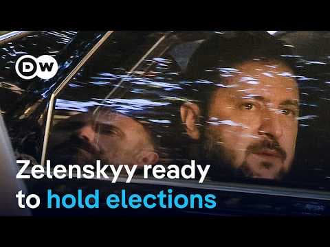 Ukraine's President Zelenskyy ready to hold elections if security can be ensured | DW News