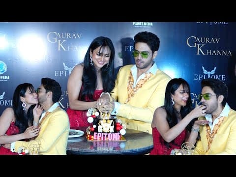 Bigg Boss 19 Winner Gaurav Khanna Birthday Cake Cutting With Wife Akansha Chamola