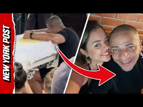 Man Suspected of Throwing Wife Off Balcony Cries Over her Coffin