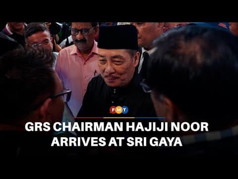 GRS chairman Hajiji Noor arrives at his official residence