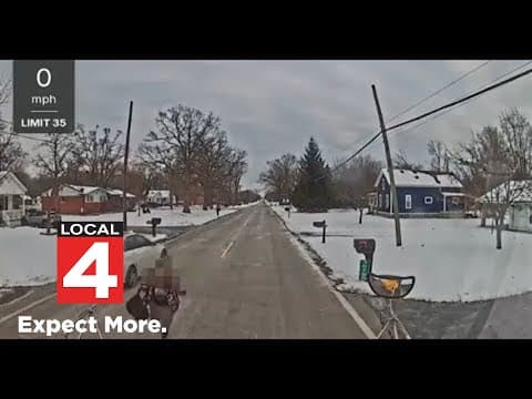 Student nearly hit after getting off school bus in Romulus
