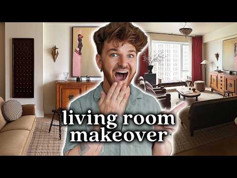 Apartment Living Room Makeover in NYC! *DIY & Rental Friendly*