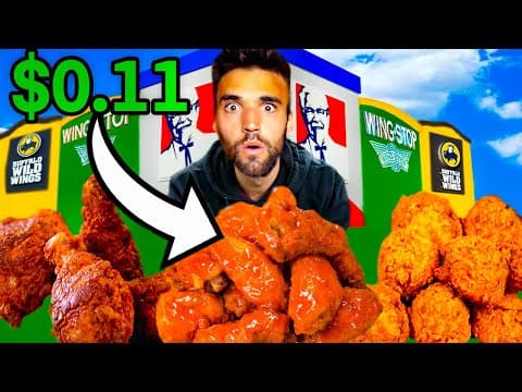 LIVING on WORLD'S BEST CHICKEN WINGS for 24 HOURS (Gordon Ramsay, KFC, Hot Ones & More)!