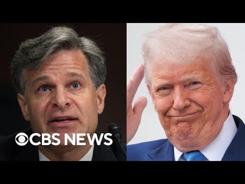 Trump accuses former FBI Director Christopher Wray of inappropriate behavior