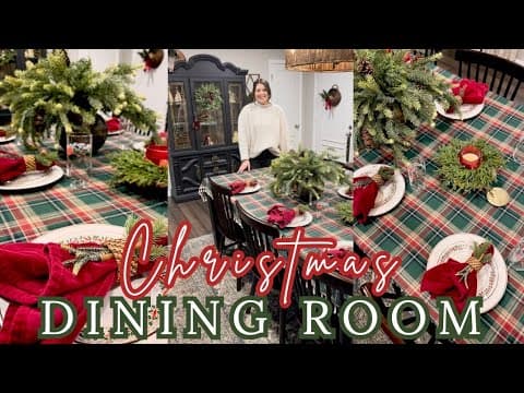 Classic Christmas Dining Room Decor & Thrifted Vintage Haul | Cozy Cottage Holiday Tablescape Ideas