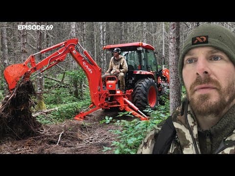 TRACTOR Building Road, ATV Garage, Firewood |EP69| Log Cabin Build on Off-Grid Homestead