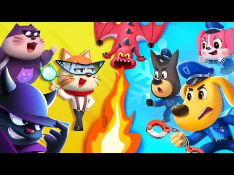Sheriff VS Fire Dragon | Police Chase | Detective | Kids Cartoon | Sheriff Labrador | BabyBus