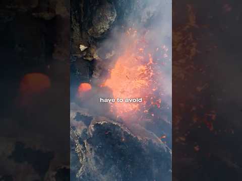 I climbed into an active volcano