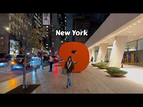 New York 5th Avenue Night Walk 4k Hdr Video