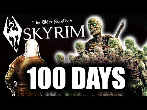 Can I Survive 100 Days in Zombie Survival Mode? - Perfectly Balanced Skyrim Challenge #live