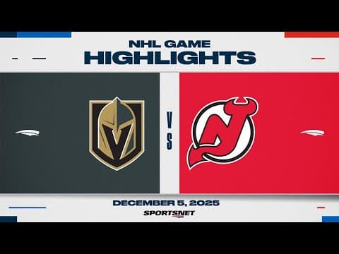 NHL Highlights | Golden Knights vs. Devils - December 5, 2025