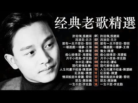 經典粵語歌曲|80–90年代唱遍大街小巷的粵語金曲 🎵 張國榮・梅艷芳・譚詠麟・陳慧嫻 – 必聽懷舊老歌精選・值得珍藏 | Chinese Golden Music