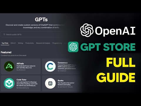 OpenAI's GPT Store Is NOW LIVE (GPT Store Tutorial)