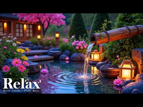 Relaxing Music + Water Sounds for Meditation 🌿 Relieves Anxiety and Depression, Deep Healing