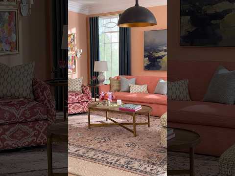 Creating an inviting living room atmosphere one piece at a time 🧘♀️🛋️ #shorts #livingroomdecor