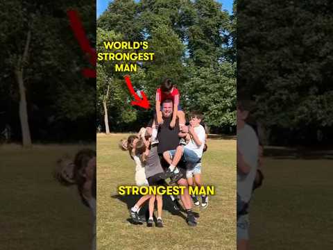 how many kids can the world's strongest man deadlift?