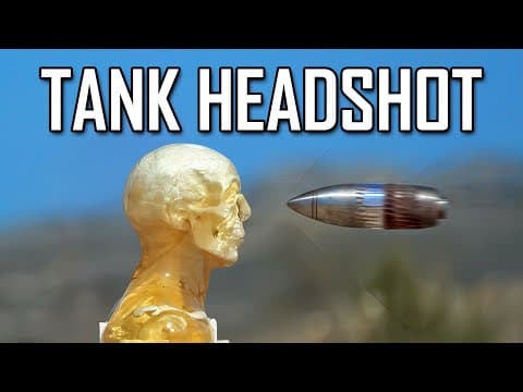Tank vs Human! Slow Motion Headshot - Ballistic High-Speed