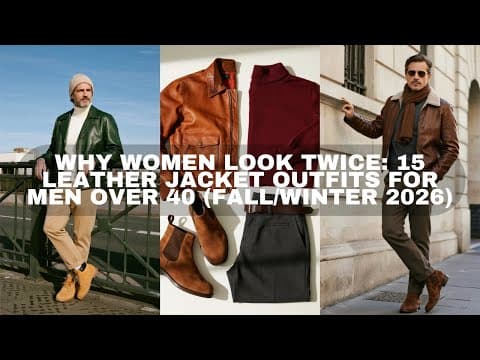 Why Women Look Twice: 15 Leather Jacket Outfits For Men Over 40 (Fall/Winter 2026)