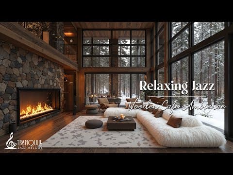 Relaxing Wooden Cafe Jazz | Warm Jazz Melody in Cozy Living Coffee Shop Ambience for Relaxations