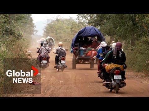 Cambodian and Thai civilians from border towns homeless as clash enters 3rd day