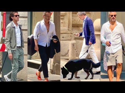 What to wear in August 2025🇮🇹Milan Real Men’s Street Fashion #teachingmensfashion