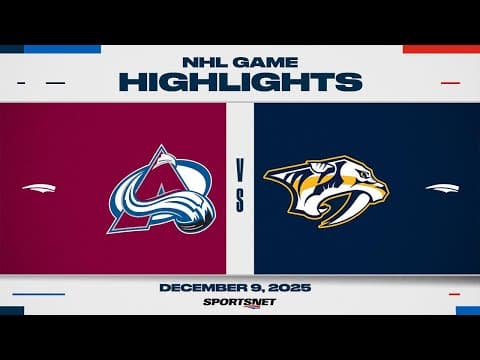 NHL Highlights | Avalanche vs. Predators - December 9, 2025