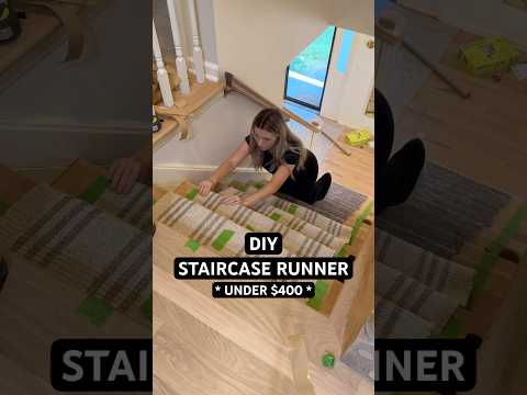 DIY STAIRCASE RUNNER - Riser Height + Tread Depth x Number of Steps = Runner Length #staircase #diy