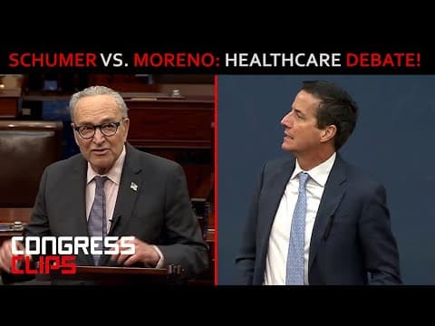 Schumer and Moreno Clash Over Healthcare on Senate Floor!