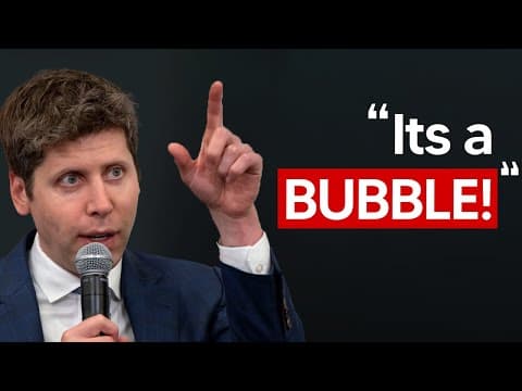 AI Community Stunned As Sam Altman Warns Of AI Bubble