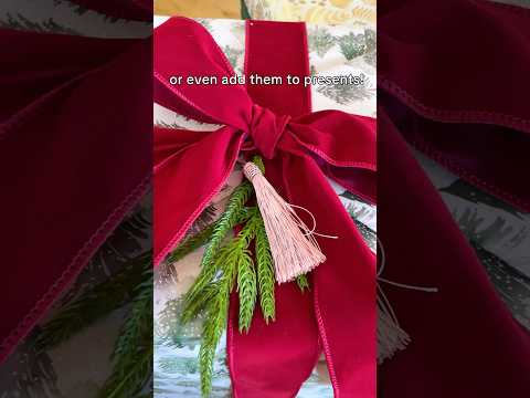 Try adding TASSELS to your garland and presents 🎁 #christmas #holidaydecor