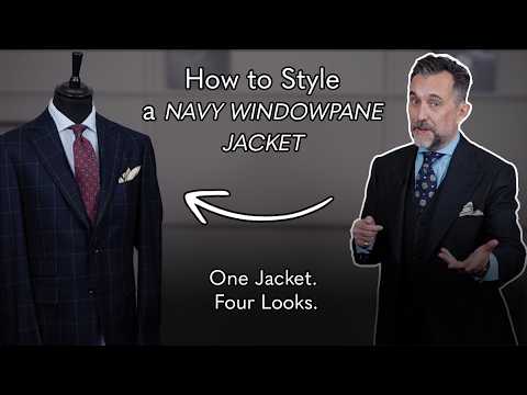 How to Style a Navy Windowpane Jacket – 4 Effortless Outfit Ideas