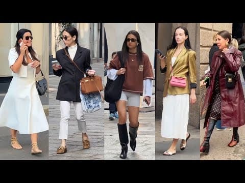 T 18°C Milan Street Fashion October 2025 🇮🇹 Italian Luxury Outfits Looks | New Shopping Trends