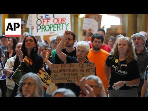 Protesters in Indiana's capitol oppose Congressional redistricting plan