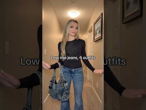 Low rise jeans 4 outfits✨ #ootd #outfitinspo #trending #fashionshorts #style #womensfashion #fyp