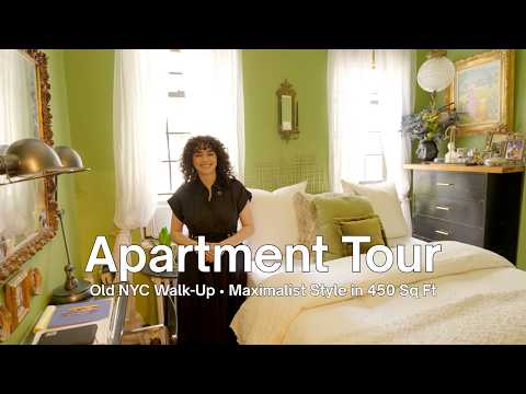 How She Made a Small 450 Sq Ft NYC Walk-Up Apartment Feel Like Home – FULL TOUR