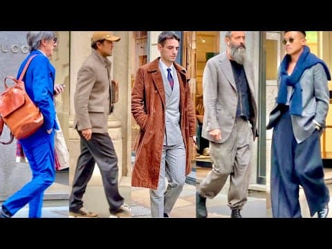 NOVEMBER 2025 🍁Milan Real Men Street Style 🇮🇹Autumn Men’s Wardrobe #voguejapan