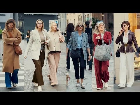 T 14°C Milan Street Fashion November 2025 🇮🇹 Italian Luxury Outfits Looks | New Shopping Trends
