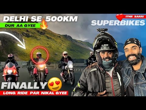 itni sari Superbikes leke nikle Long Ride par 😍 pehle hi din 500km dur aa gaye HAYABUSA leke 🔥