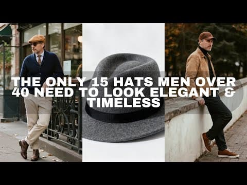 The ONLY 15 Hats Men Over 40 Need To Look Elegant & Timeless