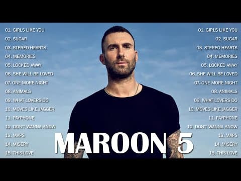 Maroon 5 Best Songs Playlist 2025 | The Best Of Maroon 5 | Greatest Hits Full Album 2025 Lyrics