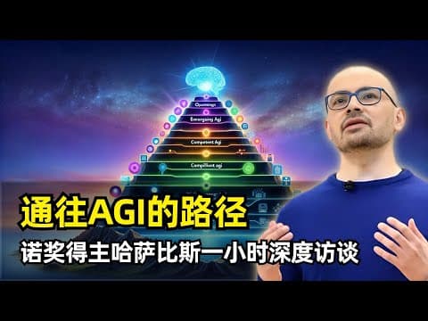 【人工智能】通往AGI的路径 | 3-5年实现AGI | DeepMind CEO、诺奖得主德米斯·哈萨比斯 | 三层创造力模型 | AI带来科学突破 | 安全风险 | 欺骗行为 | Agent兴起