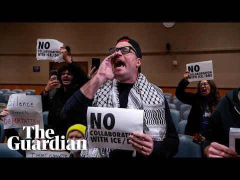 Protesters disrupt New Orleans city council meeting against ICE crackdown