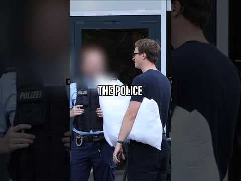 i challenged the police to a pillow fight