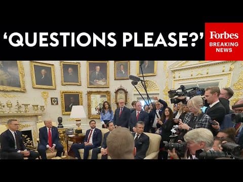 BREAKING NEWS: Trump, Finland's President Take Questions About Nobel Peace Prize, Israel-Hamas Deal