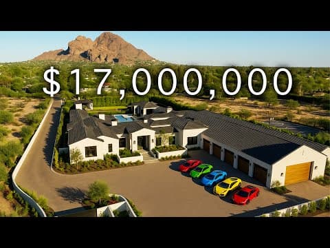 Paradise Valley's NEWEST Resort-Style Mansion has a 30 Car Garage!