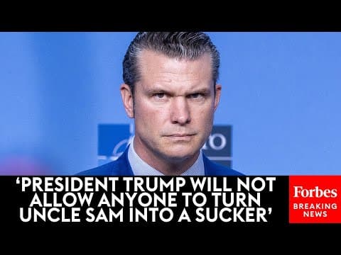 BREAKING NEWS: Pete Hegseth Puts NATO Allies On Notice That U.S. Will Not Be Treated Like A 'Sucker'