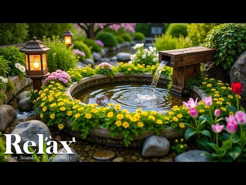 Relaxing Sleep Music + Bamboo Water Sounds 🌿 Deep Healing and Meditation Music | Calm Mind & Body