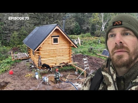 Bathroom Extension: DIY Well TROUBLE, Deer Season Prep |EP73| Log Cabin Build on Off-Grid Homestead