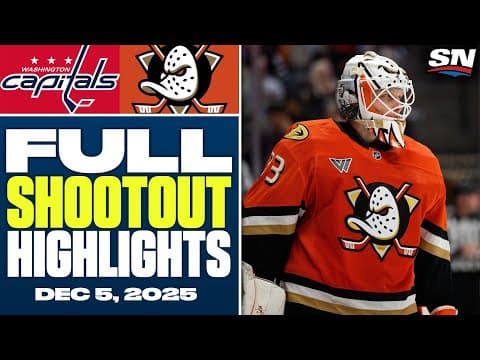 Washington Capitals at Anaheim Ducks | FULL Shootout Highlights - December 5, 2025