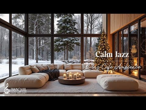 Calm Winter Jazz — Peaceful Forest Views Soft Jazz to Comfort With Living Coffee Shop Ambience